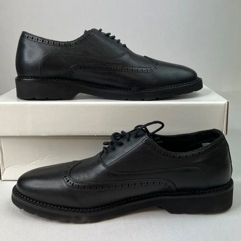 MARC‎ JOSEPH NEW YORK Man's Oxfords Freeman Street Dress Shoes Black Size 8.5